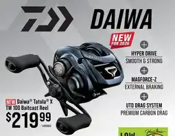 Cabela's DAIWA Tatula X TW 100 Baitcast Reel offer