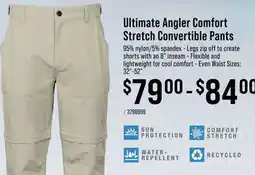 Cabela's World Wide Sportsman Ultimate Angler Comfort Stretch Convertible Pants offer