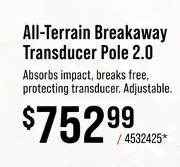 Cabela's BeatDown Outdoors All-Terrain Breakaway Transducer Pole 2.0 offer