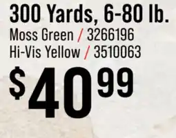 Cabela's Durabraid Fishing Line, 300 yards, 6-80 lb offer
