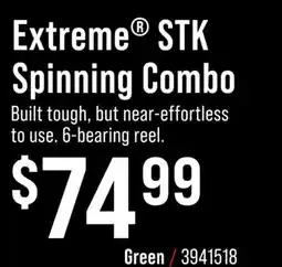 Cabela's Extreme STK Spinning Combo offer