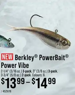 Cabela's Berkley PowerBait Power Vibe offer