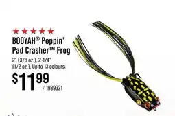 Cabela's BOOYAH Poppin' Pad Crasher Frog offer
