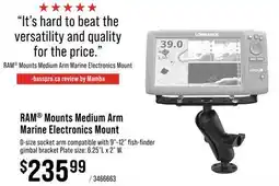 Cabela's RAM Mounts Medium Arm Marine Electronics Mount offer