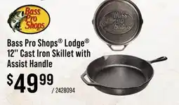 Cabela's Bass Pro Shops Lodge 12 Cast Iron Skillet with Assist Handle offer