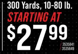 Cabela's XPS Braid 300 Yards, 10-80 lb offer