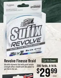 Cabela's Sufix Revolve Finesse Braid offer