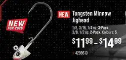 Cabela's Bass Pro Shops XPS Tungsten Minnow Jighead offer