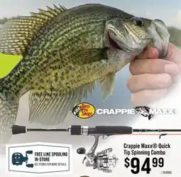 Cabela's Bass Pro Shops Crappie Maxx Quick Tip Spinning Combo offer