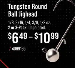 Cabela's Bass Pro Shops XPS Tungsten Round Ball Jighead offer