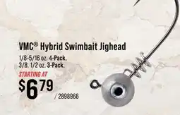 Cabela's Rapala VMC Hybrid Swimbait Jighead offer