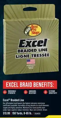 Cabela's Bass Pro Shops PREMIUM Excel BRAIDED LINE offer