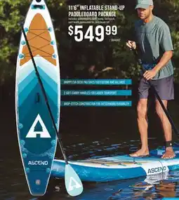 Cabela's Ascend 11'6 Inflatable Stand-Up Paddleboard Package offer