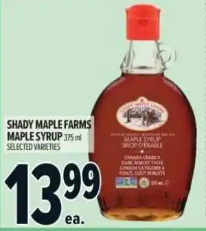Metro Shady maple farms maple syrup offer