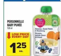Metro Personnelle baby purée offer