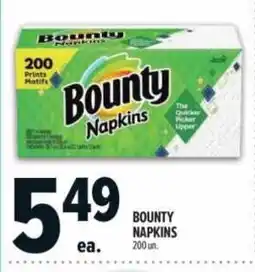 Metro Bounty napkins offer
