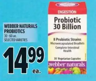Metro Webber naturals probiotics offer