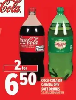 Metro Coca cola or canada dry soft drinks offer