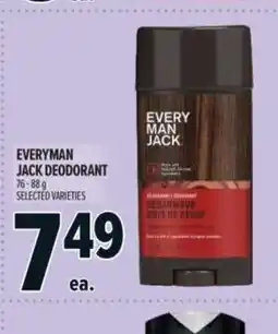 Metro Everyman jack deodorant offer