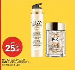 Shoppers Drug Mart Roc, olay total effects or nivea q10 facial moisturizers offer
