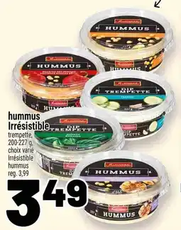 Metro Hummus irrésistible offer