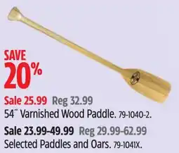 Canadian Tire Varnished Wood Paddle offer