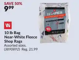 Princess Auto 10 lb Bag Near-White Fleece Shop Rags offer