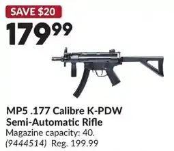 Princess Auto MP5.177 Calibre K-PDW Semi-Automatic Rifle offer