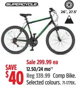 Canadian Tire Comp Bike Selected colours offer