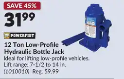 Princess Auto POWERFIST 12 Ton Low-Profile Hydraulic Bottle Jack offer