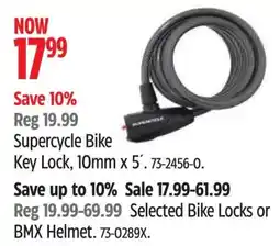 Canadian Tire Supercycle Bike Key lock offer