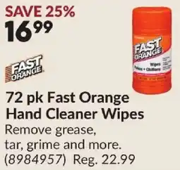 Princess Auto FAST ORANGE 72 pk Fast Orange Hand Cleaner Wipes offer