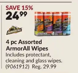 Princess Auto ARMORALL 4 pc Assorted ArmorAll Wipes offer