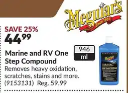 Princess Auto MEGUIAR'S Marine and RV One Step Compound offer