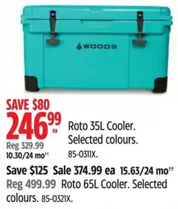 Canadian Tire Roto Cooler Selected colours offer