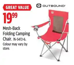 Canadian Tire Mesh Back Folding Camping Chair offer