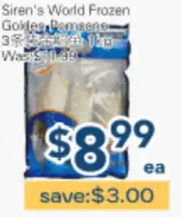Oceans Fresh Food Market Siren's World Frozen Golden Pomfret offer