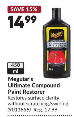 Princess Auto Meguiar's Ultimate Compound Paint Restorer offer