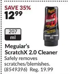 Princess Auto Meguiar ScratchX 2.0 Cleaner offer