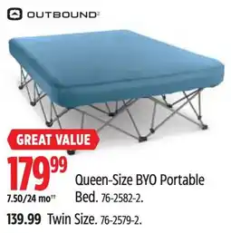Canadian Tire Queen size byo portable bed offer