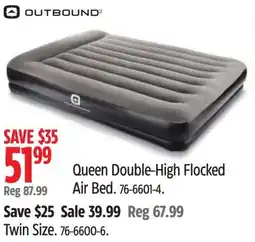 Canadian Tire Queen Double High Flocked Air bed offer