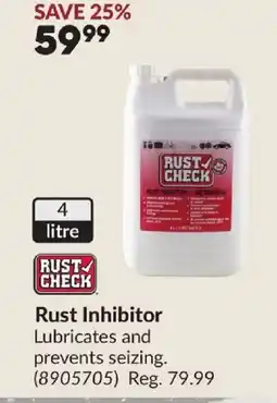 Princess Auto RUST CHECK Rust Inhibitor offer