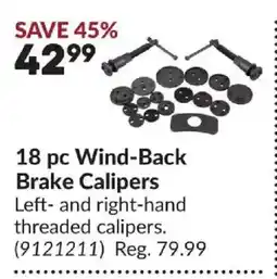 Princess Auto 18 pc Wind-Back Brake Caliper offer