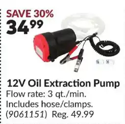Princess Auto 12V Oil Extraction Pump offer