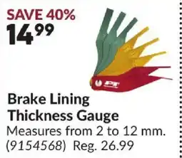 Princess Auto Brake Lining Thickness Gauge offer