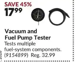 Princess Auto Vacuum and Fuel Pump Tester offer