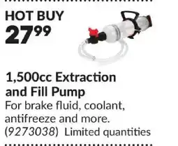 Princess Auto 1,500cc Extraction and Fill Pump offer
