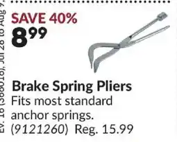 Princess Auto Brake Spring Pliers offer