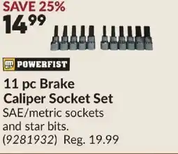 Princess Auto POWERFIST 11 pc Brake Caliper Socket Set offer