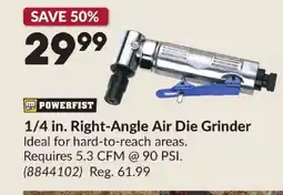 Princess Auto POWERFIST 1/4 in. Right-Angle Air Die Grinder offer